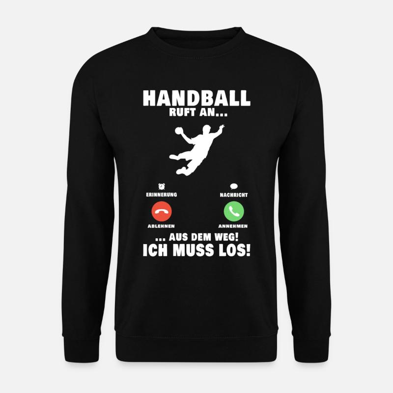 Handballer Handball Telefon Handballteam - Unisex Pullover - Schwarz