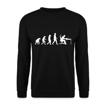 Programmer Evolution Computer Scientist Computer Nerd - Unisex Sweatshirt - black - Front - Alina (178cm) & Michal (187cm)