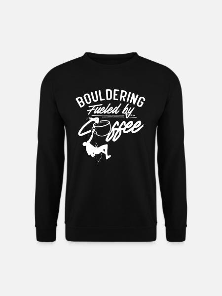 Bouldern Angetrieben durch Kaffee Boulderer - Unisex Pullover - Schwarz