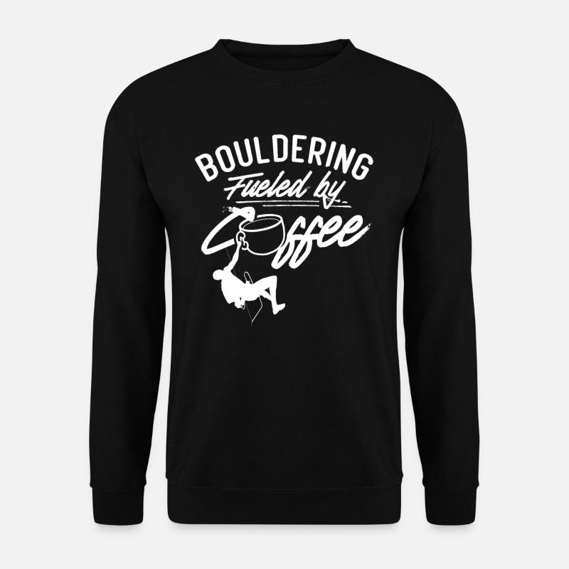 Bouldern Propulsé par café Boulderer - Sweat-shirt Unisexe - noir
