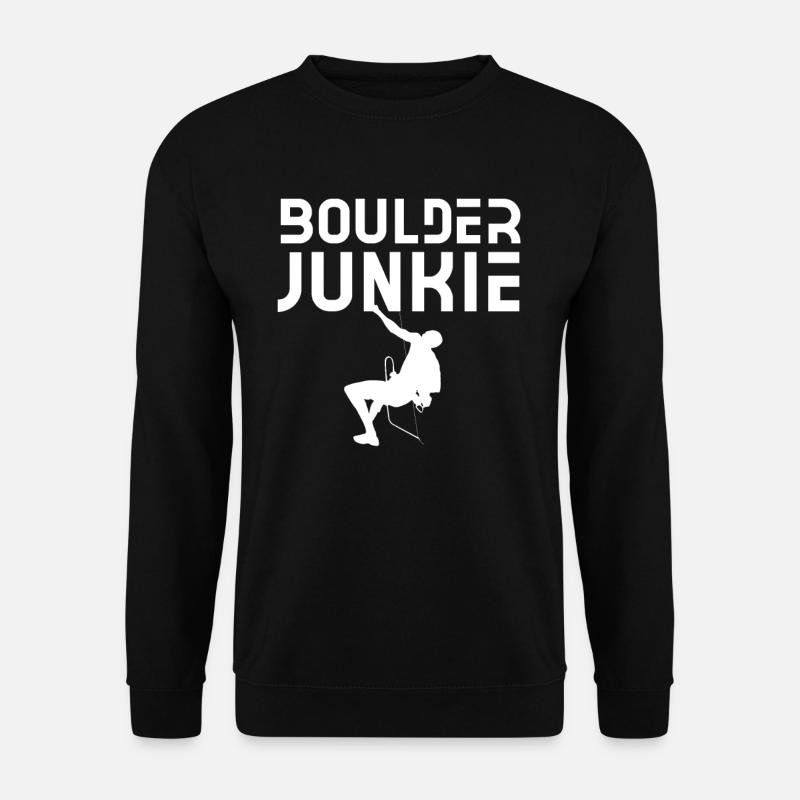 Boulder Junkie Bouldering Boulderer Bouldering - Unisex Sweatshirt - black