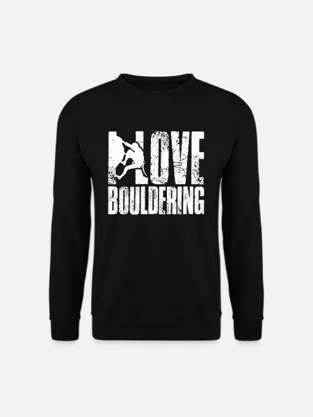 I love bouldering bouldering bouldering climbing - Unisex Sweatshirt - black