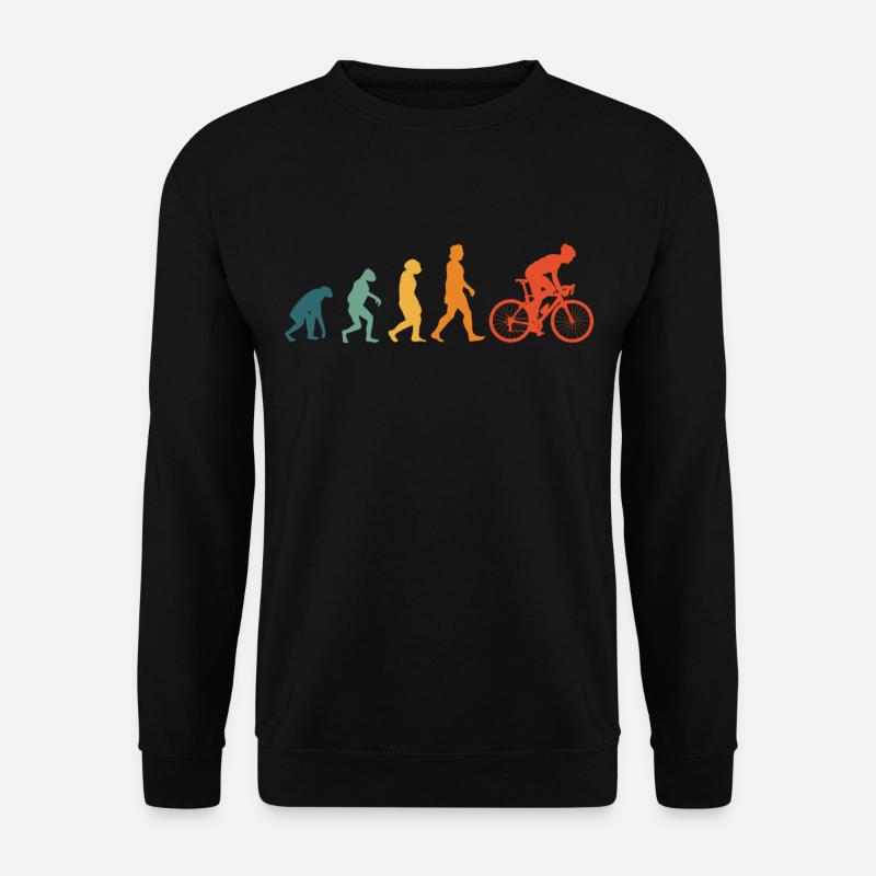 Fahrrad Evolution Retro Fahrradtour Radsportler - Unisex Pullover - Schwarz