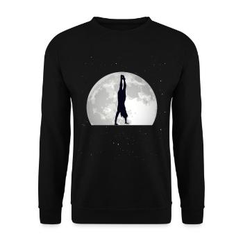 Gymnast Moon Handstand Gymnastics Gymnastics - Unisex Sweatshirt - black - Front - Alina (178cm) & Michal (187cm)