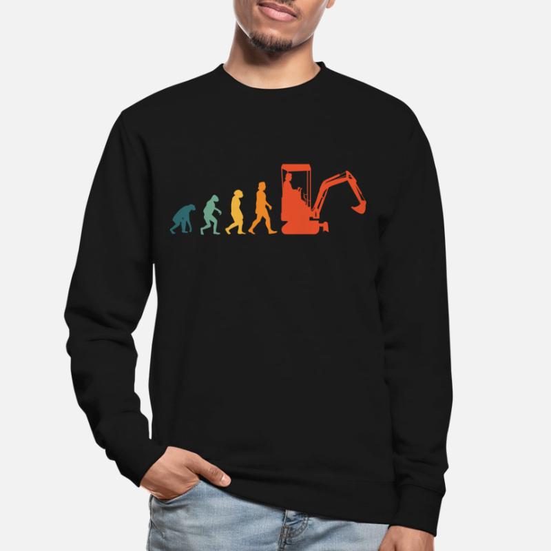 Baggerführer Evolution Retro Bagger Baggerfahrer Unisex Pullover