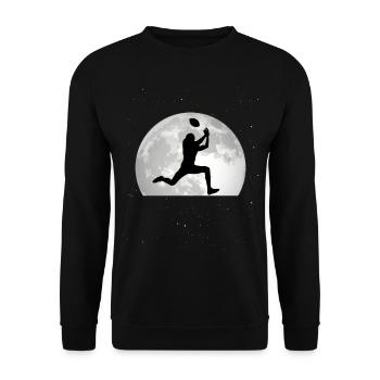 Footballer Mond American Football Quarterback - Unisex Pullover - Schwarz - Vorne - Alina (178cm) & Michal (187cm)