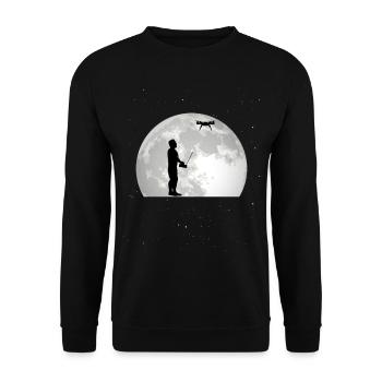 Drone Lune Pilote de drones Quadrocopter - Sweat-shirt Unisexe - noir - Devant - Alina (178cm) & Michal (187cm)