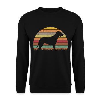 Brandlbracke Retro Bracke chien de chasse - Sweat-shirt Unisexe - noir - Devant - Alina (178cm) & Michal (187cm)