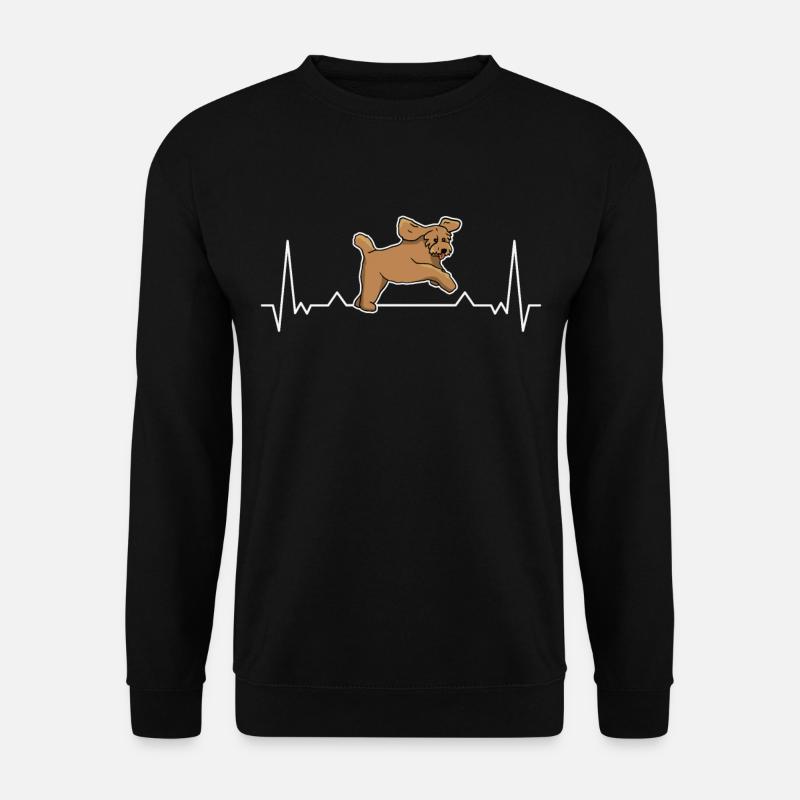 Labradoodle Herzschlag Goldendoodle Geschenk - Unisex Pullover - Schwarz
