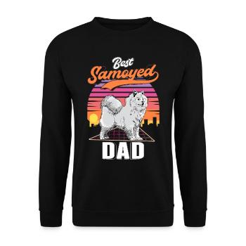 Meilleur Samoyed Dad Samojede Samojeden - Sweat-shirt Unisexe - noir - Devant - Alina (178cm) & Michal (187cm)