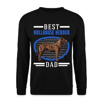 Best Hollandse Herder Dad Holland bergerhund - Sweat-shirt Unisexe - noir - Devant - Alina (178cm) & Michal (187cm)
