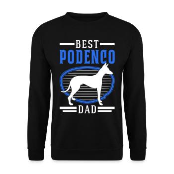 Best Podenco Dad Podenco Canario - Unisex Sweatshirt - black - Front - Alina (178cm) & Michal (187cm)