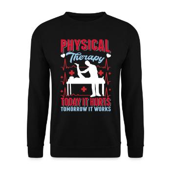 Physical Therapy Kinésithérapeute Physiothérapie - Sweat-shirt Unisexe - noir - Devant - Alina (178cm) & Michal (187cm)