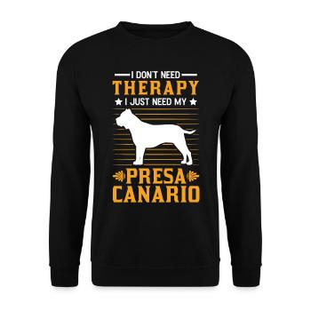 Presa Canario Therapie Dogo Canario - Unisex Pullover - Schwarz - Vorne - Alina (178cm) & Michal (187cm)