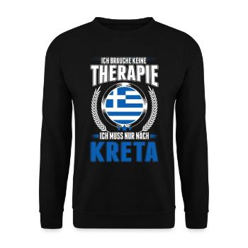 Griechenland Urlaub Therapie Rhodos Kreta Reise - Unisex Pullover - Schwarz - Vorne - Alina (178cm) & Michal (187cm)