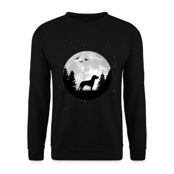 Magyar Vizsla Moon Wirehair Vizsla - Unisex Sweatshirt - black - Front - Alina (178cm) & Michal (187cm)