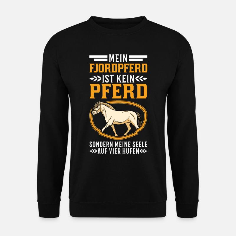 Fjordpferd Seele auf 4 Hufen Fjord Pferd - Unisex Pullover - Schwarz