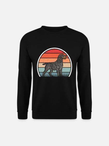 Deutsch Drahthaar Retro German Wirehaired Vintage - Unisex Pullover - Schwarz