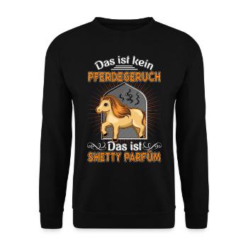 Shetty Parfüm Shetlandpony Shetland-Pony - Unisex Pullover - Schwarz - Vorne - Alina (178cm) & Michal (187cm)