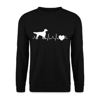 Setter anglais Heartbeat Setter anglais - Sweat-shirt Unisexe - noir - Devant - Alina (178cm) & Michal (187cm)