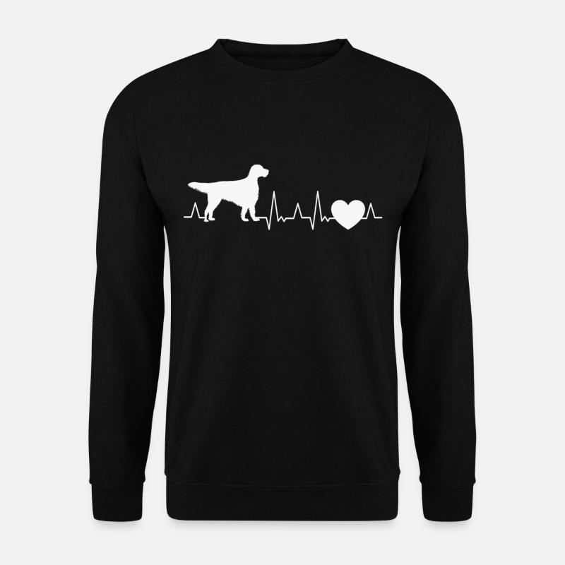 English Setter Herzschlag Englischer Setter - Unisex Pullover - Schwarz