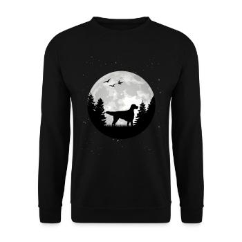 Setter anglais Lune Setter anglais - Sweat-shirt Unisexe - noir - Devant - Alina (178cm) & Michal (187cm)