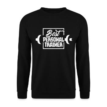 Best Personal Trainer Fitness Trainer Fitness - Unisex Sweatshirt - black - Front - Alina (178cm) & Michal (187cm)