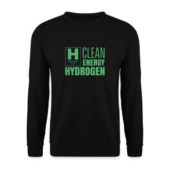Énergie propre Hydrogène Hydrogène Symbole H - Sweat-shirt Unisexe - noir - Devant - Alina (178cm) & Michal (187cm)