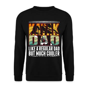 Kayak Dad Kayaker Father Paddle Sport Kayak - Unisex Sweatshirt - black - Front - Alina (178cm) & Michal (187cm)