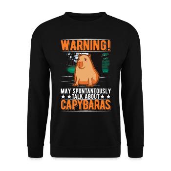 Capybara Gift Capybara Capibara - Unisex Sweatshirt - black - Front - Alina (178cm) & Michal (187cm)