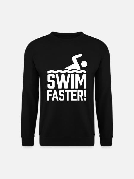 Schwimm Schneller Schwimmlehrer Schwimmkurs - Unisex Pullover - Schwarz