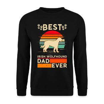 Best Irish Wolfhound Dad Ever Irischer Wolfshund - Unisex Sweatshirt - black - Front - Alina (178cm) & Michal (187cm)