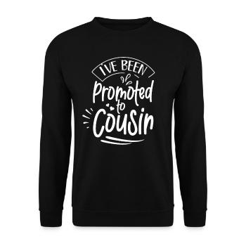 Ich Bin Zum Cousin Befördert Worden Cousine - Unisex Pullover - Schwarz - Vorne - Alina (178cm) & Michal (187cm)