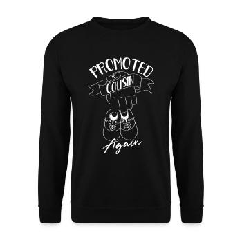 Wieder Zum Cousin Befördert Vetter Cousine - Unisex Pullover - Schwarz - Vorne - Alina (178cm) & Michal (187cm)