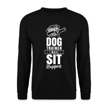 Dog Trainer Dog Handler Dog School Saying - Unisex Sweatshirt - black - Front - Alina (178cm) & Michal (187cm)