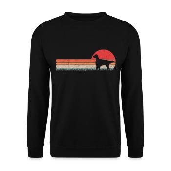 Setter Anglais Retro Englischer Setter Vintage - Sweat-shirt Unisexe - noir - Devant - Alina (178cm) & Michal (187cm)