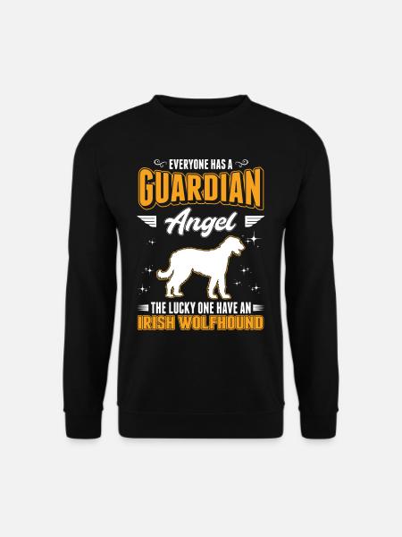 Irischer Wolfshund Schutzengel Irish Wolfhound - Unisex Pullover - Schwarz