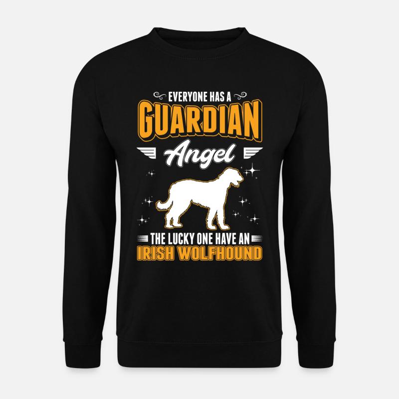 Irischer Wolfshund Schutzengel Irish Wolfhound - Unisex Pullover - Schwarz