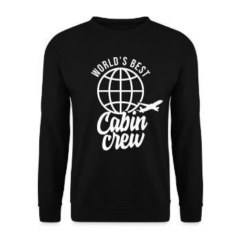 Le meilleur équipage de cabine au monde Agents de bord - Sweat-shirt Unisexe - noir - Devant - Alina (178cm) & Michal (187cm)