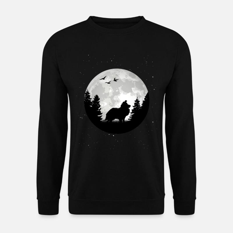 Sheltie Hütehund Mond Shetland Sheepdog - Unisex Pullover - Schwarz