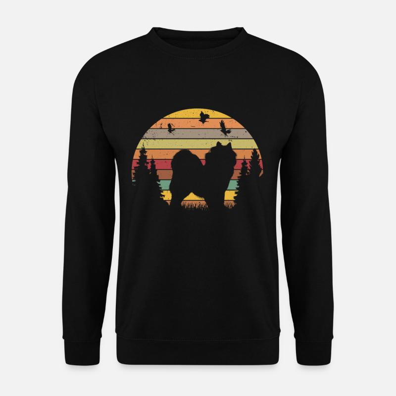 Samojede Retro Schlittenhund Vintage Samojeden - Unisex Pullover - Schwarz