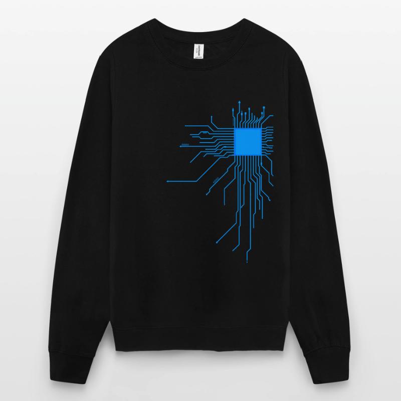 platine blau computer pc Admin Core cpu Nerd code Unisex Pullover