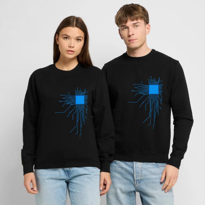 platine blau computer pc Admin Core cpu Nerd code Unisex Pullover