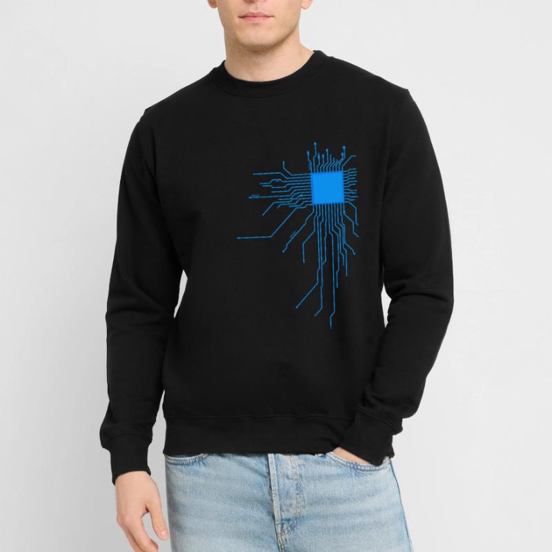 platine blau computer pc Admin Core cpu Nerd code Unisex Pullover