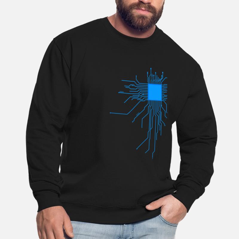 platine blau computer pc Admin Core cpu Nerd code Unisex Pullover