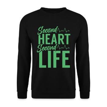 Patient Surgery Heart Transplant Surgery Heart - Unisex Sweatshirt - black - Front - Alina (178cm) & Michal (187cm)