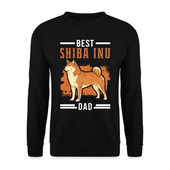 Best Shiba Inu Dad - Unisex Pullover - Schwarz - Vorne - Alina (178cm) & Michal (187cm)