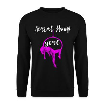 Aerial Hoop Girl Silks Yoga Pole Dance Circus - Unisex Pullover - Schwarz - Vorne - Alina (178cm) & Michal (187cm)