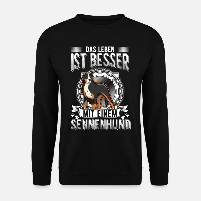 Großer Schweizer Sennenhund - Unisex Pullover - Schwarz