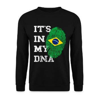Es Ist In Meiner DNA Brasilien Brasilianische Wurz - Unisex Pullover - Schwarz - Vorne - Alina (178cm) & Michal (187cm)